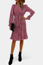 Agnes | Leopard plisseret