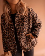 Leona | Leopard Bomberjakke