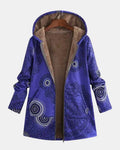 Luna | Midnatsblå Mandala Fleece Hoodie