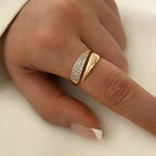 Elegant Guldring med Funklende Sten (1+1 GRATIS)