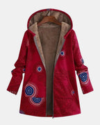 Sage | Tribal Mønster Sherpa Jakke