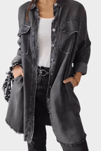 Sidsel | Denim skjortekjole